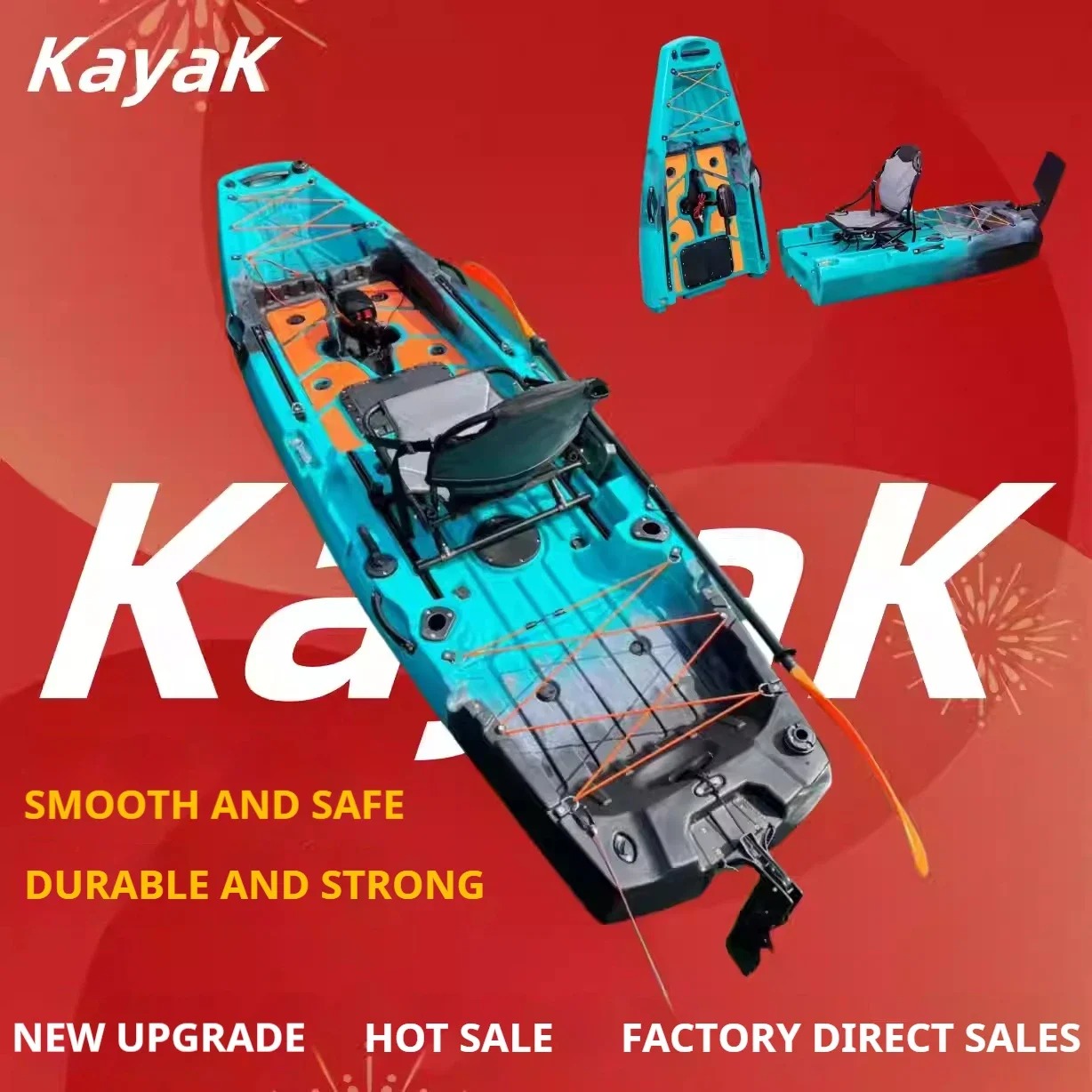 Fishing Kayak Seat - LLDPE Modular Kayak Canoe w/Pedal &